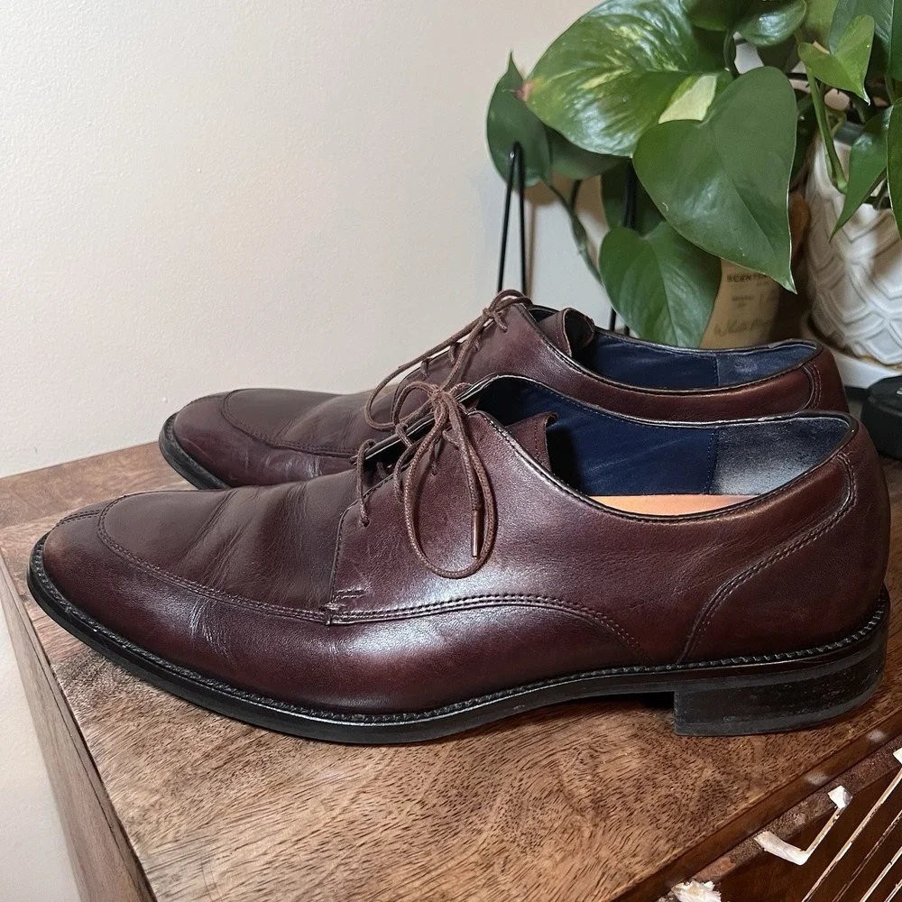 COLE HAAN Mens Lenox Hill C11628 Grand.Os Brown Shoes Split Toe Oxford US 10.5M‎